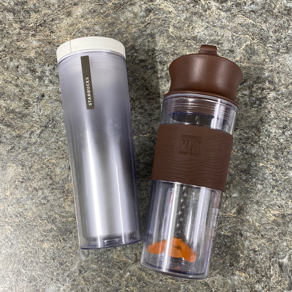 Starbucks 2013 and Starbucks VIA Ready Brew Bodum, Bundle of 2 cups